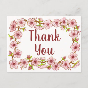 Cartão Postal Fronteira de Flores~Cartão de Agradecimento 3