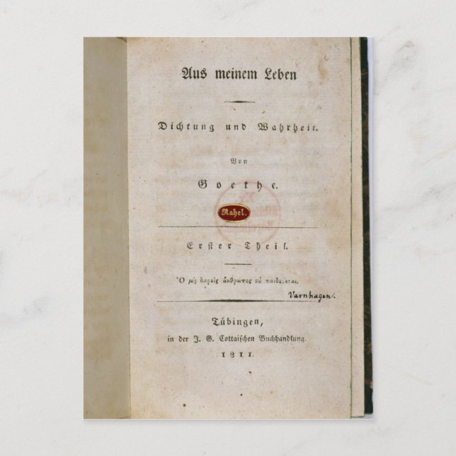 Cartão Postal Frontispece do 'Out of my Life (Frente)