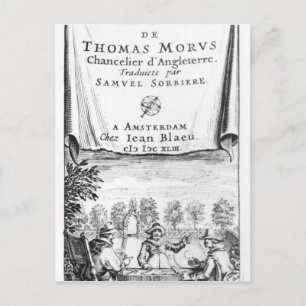 Cartão Postal Frontispiece, "A Utopia de Thomas More"