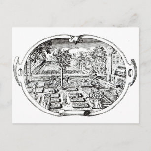 Cartão Postal Frontispiece, do "The Herball", de John Gerard (