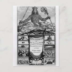 Cartão Postal Frontispiece por Thomas Hobbes de Malmesbury