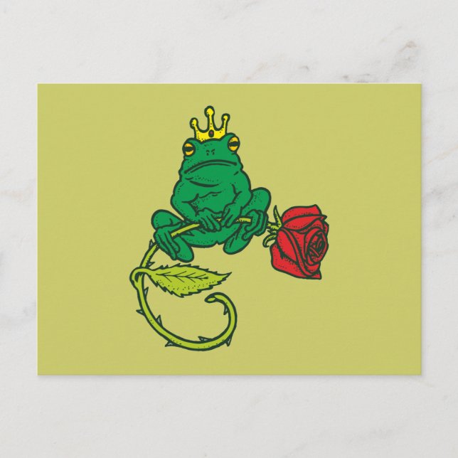 Cartão Postal Froschkönig sapo king (Frente)