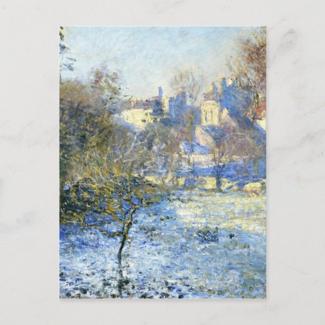Cartão Postal Frost por Claude Monet (Frente)