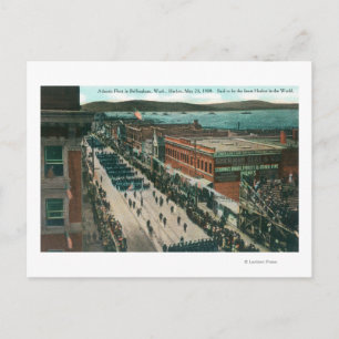 Cartão Postal Frota do Atlântico Marinho dos EUA em Harbour