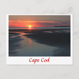 Cartão Postal Frota WellFay pôr do sol, Cabo Cod