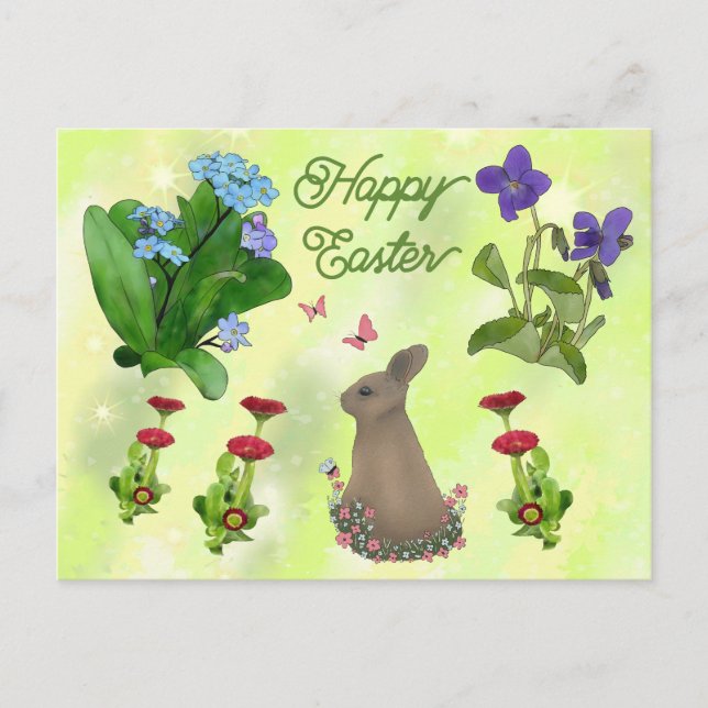 Cartão Postal Frühlingsblumen Postkarte (Frente)