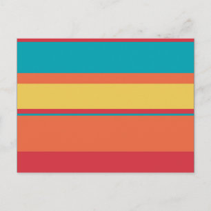 Cartão Postal Fruity Tropical Tonal Stripes