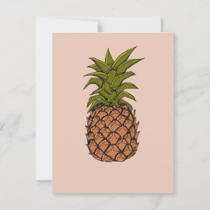 Cartão Postal Fruta Abacaxi Vintage