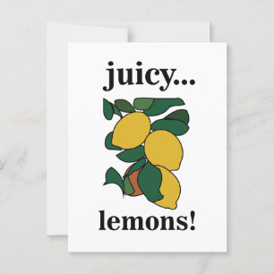 Cartão Postal Fruta Amarela Cítrica Limão