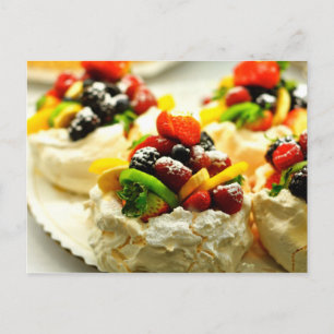 Cartão Postal Fruta Colorida Pavlova