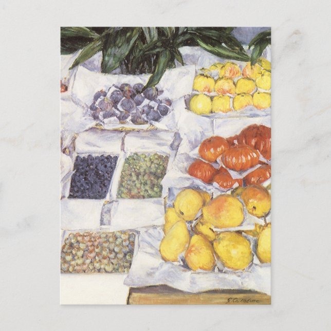 Cartão Postal Fruta de Gustave Caillebotte, Vintage Art (Frente)