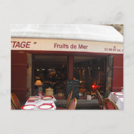 Cartão Postal Fruta de Mer marisco restaurante França