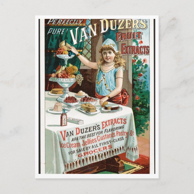 Cartão Postal Fruta de Van Duzer extrai arte de propaganda vinda (Frente)