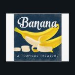 Cartão Postal Fruta do Banana Vintage - Retro<br><div class="desc">Banana neo vintage fruta retro design. Cozinha e decoração do restaurante.</div>