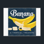 Cartão Postal Fruta do Banana Vintage - Retro<br><div class="desc">Banana neo vintage fruta retro design. Cozinha e decoração do restaurante.</div>