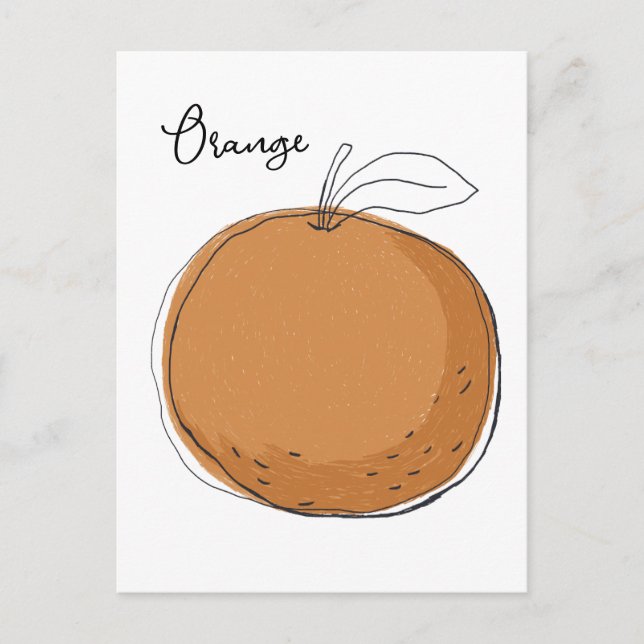 Cartão Postal Fruta laranja (Frente)