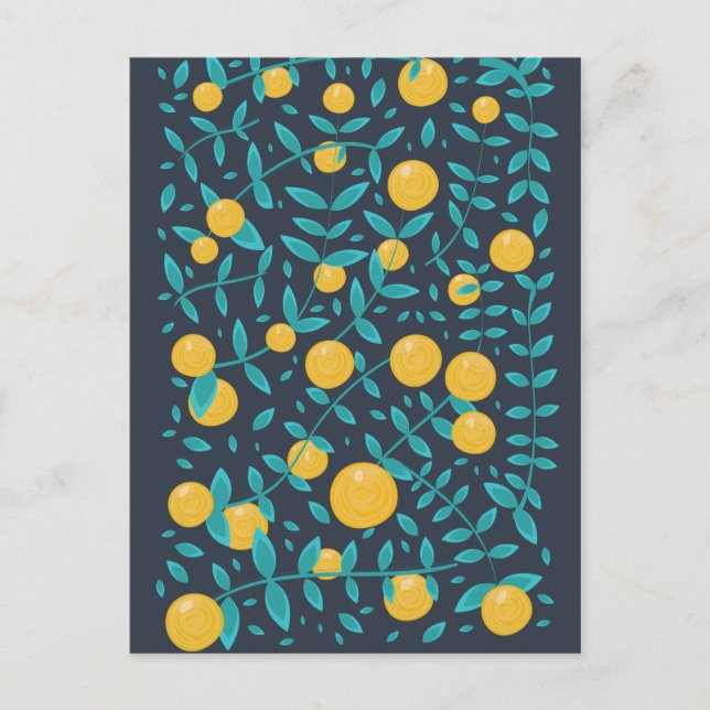 Cartão Postal Fruta Laranja Vintage (Frente)