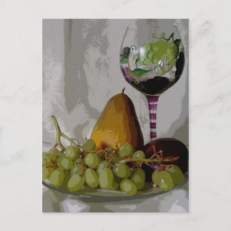 Cartão Postal Fruta No Vinho