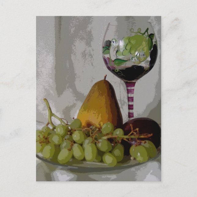 Cartão Postal Fruta No Vinho (Frente)