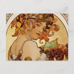 Cartão Postal Fruta - outono - cerca de 1897