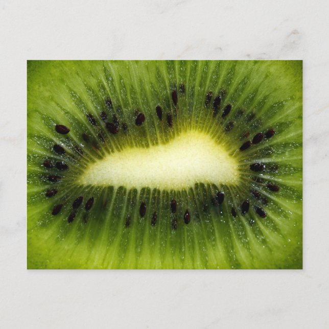 Cartão Postal Fruta Verde legal de Kiwi (Frente)
