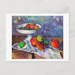 Cartão Postal Fruta, Vidro e Maçãs, Cezanne
