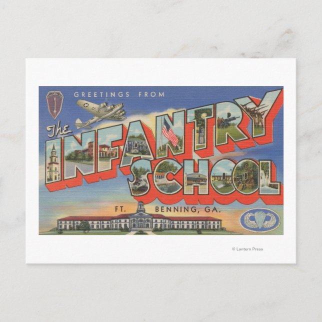 Cartão Postal Ft. Benning, Georgia - Escola de Infância (Frente)