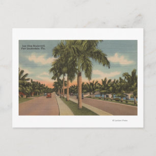Cartão Postal Ft. Lauderdale, Flórida - Vista de Las Olas