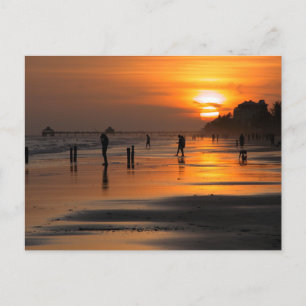 Cartão Postal Ft. Myers Beach Florida no sunset Postcard
