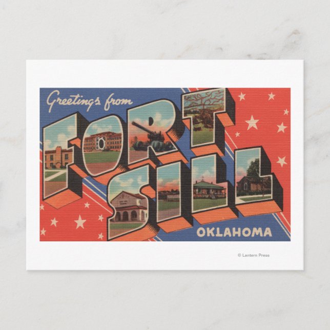 Cartão Postal Ft. Sill, Oklahoma - Grandes Cenas de Letra (Frente)