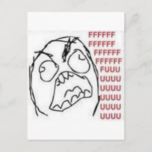 Cartão Postal FU Rage Comic