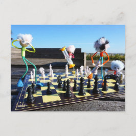 Cartão Postal Fubby die schaakspel spelen.