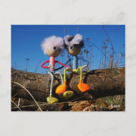 Cartão Postal Fubby paartje dat romantisch verliefd zitten.