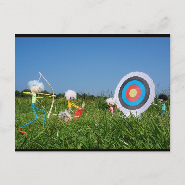 Cartão Postal Fubby's die aan het boog schieten zijn (Frente)