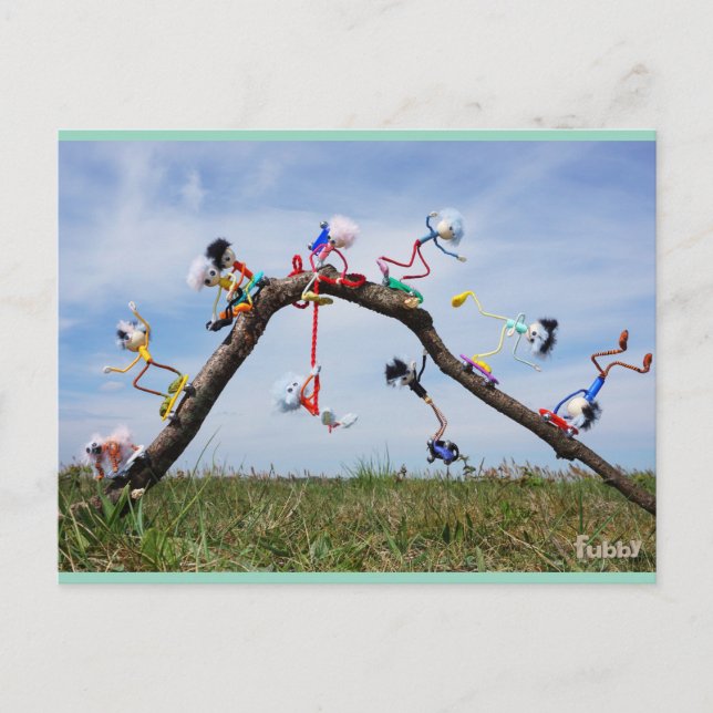 Cartão Postal Fubby's die aan het Skaten zijn. (Frente)