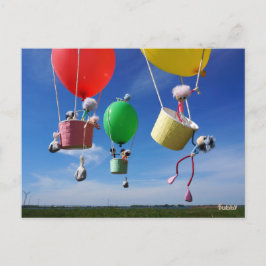 Cartão Postal Fubby's in luchtballonnen die op avontuur gaan.