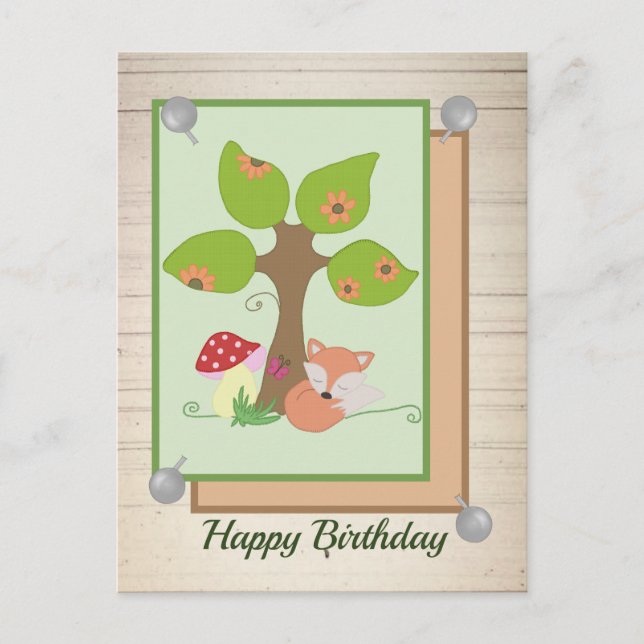 Cartão Postal Fuchs Unterm Baum (Frente)