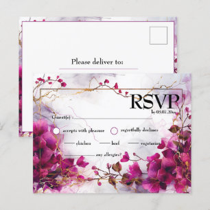 Cartão Postal Fuchsia Enchantation: Watercolor