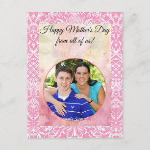 Cartão Postal Fuchsia Pineapple Vitoriana Damasco