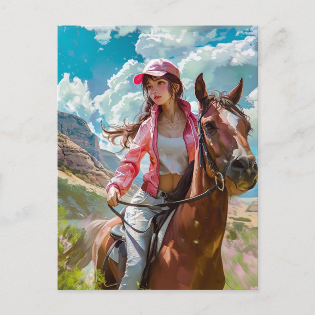 Cartão Postal Fuga Alpina da Manga Cowgirl (Frente)