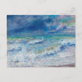 Cartão Postal Fuga de Renoir. Inimpressionismo náutico azul. Mar