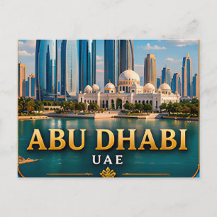 Cartão Postal Fuga para Abu Dhabi nos Emirados Árabes Unidos no