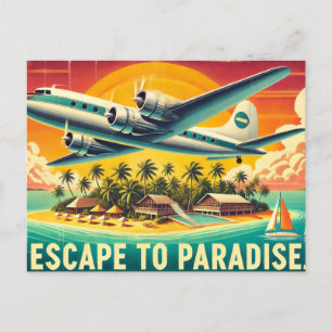 Cartão Postal Fugir para o Paraíso.