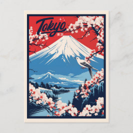 Cartão Postal Fuji Antigo, Viagem ao Japão 
