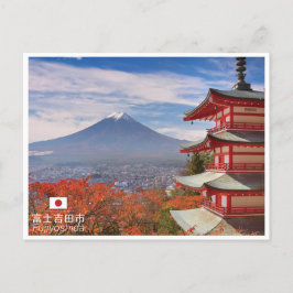 Cartão Postal Fujiyoshida - Monte Fuji - Japão