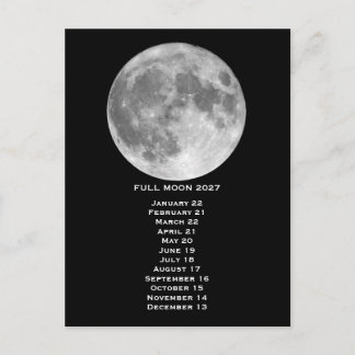 Cartão Postal Full Moon Phases 2027