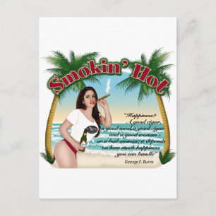 Cartão Postal Fumante quente