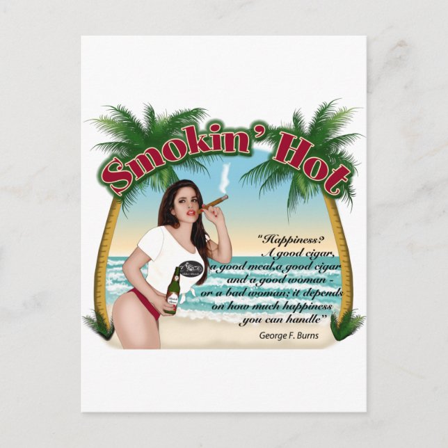 Cartão Postal Fumante quente (Frente)