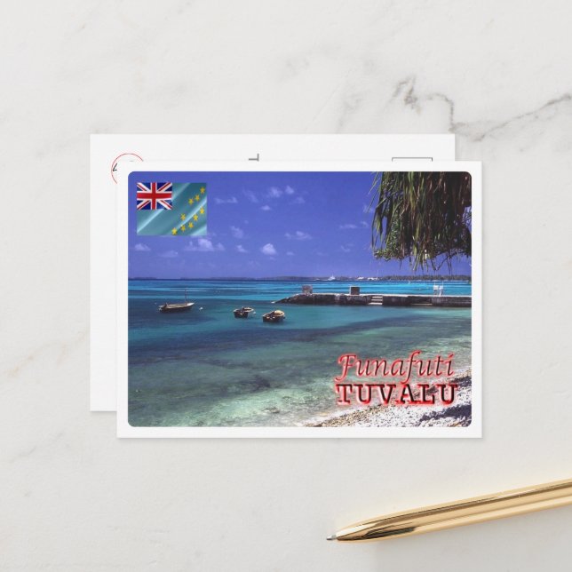 Cartão Postal Funafuti - Tuvalu - Vista do Mar - (Frente/Verso In Situ)