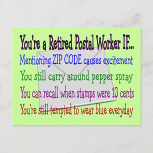 Cartão Postal Funcionário Postal Aposentado - Camisetas e Presen